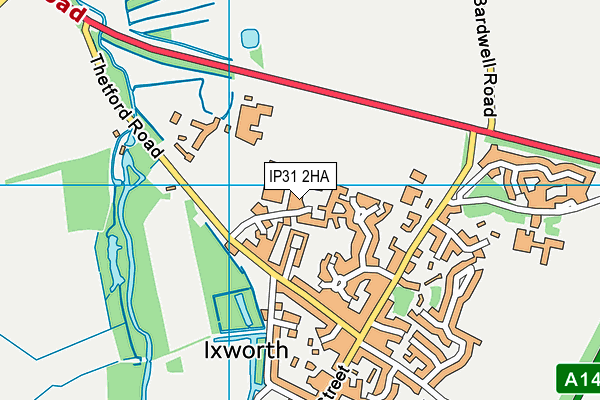 IP31 2HA map - OS VectorMap District (Ordnance Survey)