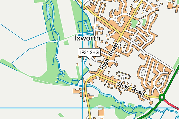 IP31 2HG map - OS VectorMap District (Ordnance Survey)