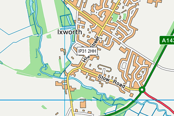 IP31 2HH map - OS VectorMap District (Ordnance Survey)