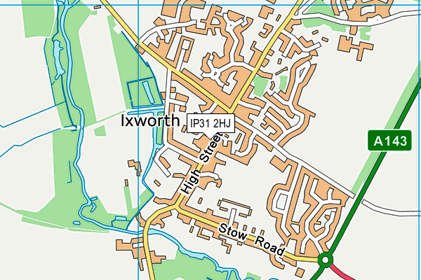 IP31 2HJ map - OS VectorMap District (Ordnance Survey)