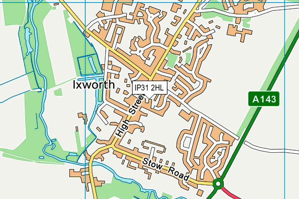 IP31 2HL map - OS VectorMap District (Ordnance Survey)