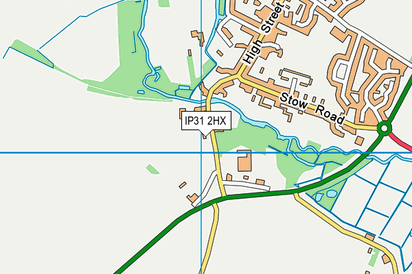 IP31 2HX map - OS VectorMap District (Ordnance Survey)