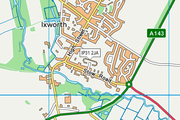 IP31 2JA map - OS VectorMap District (Ordnance Survey)