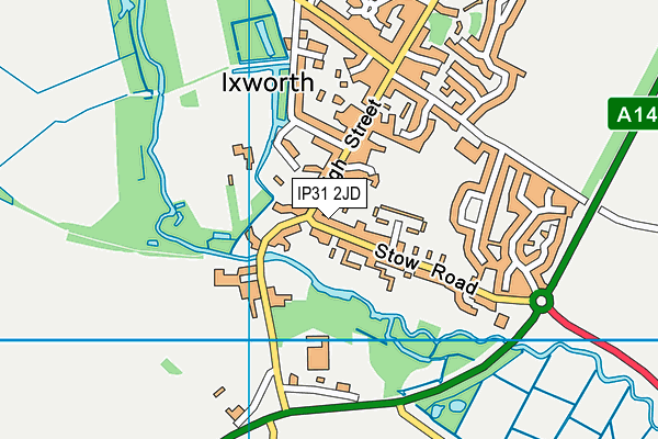 IP31 2JD map - OS VectorMap District (Ordnance Survey)