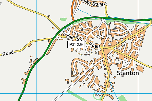 IP31 2JH map - OS VectorMap District (Ordnance Survey)