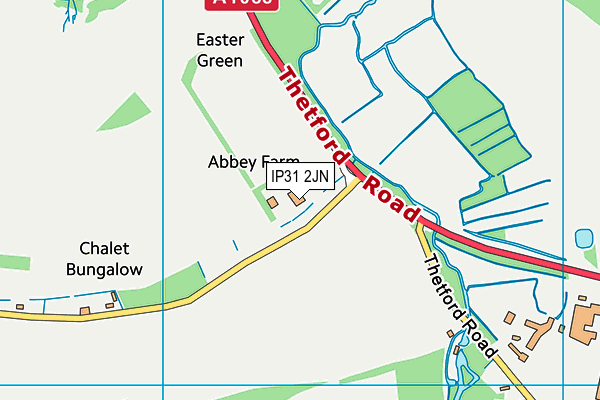 IP31 2JN map - OS VectorMap District (Ordnance Survey)