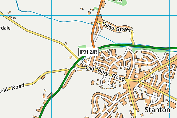 IP31 2JR map - OS VectorMap District (Ordnance Survey)