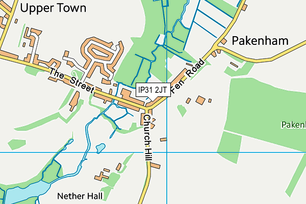 IP31 2JT map - OS VectorMap District (Ordnance Survey)