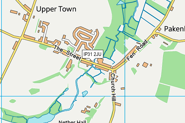 IP31 2JU map - OS VectorMap District (Ordnance Survey)