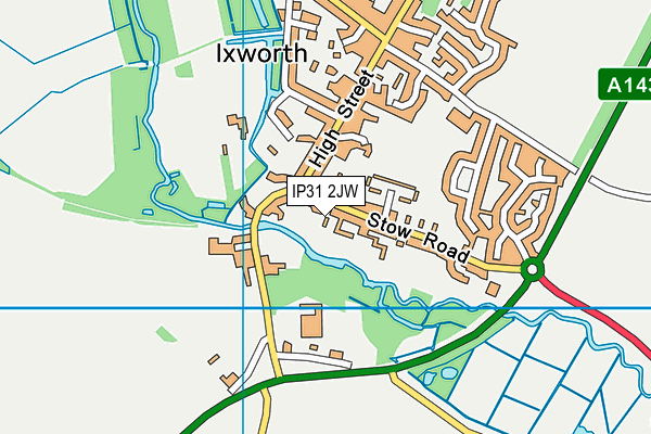 IP31 2JW map - OS VectorMap District (Ordnance Survey)