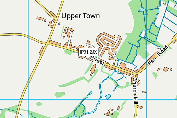 IP31 2JX map - OS VectorMap District (Ordnance Survey)