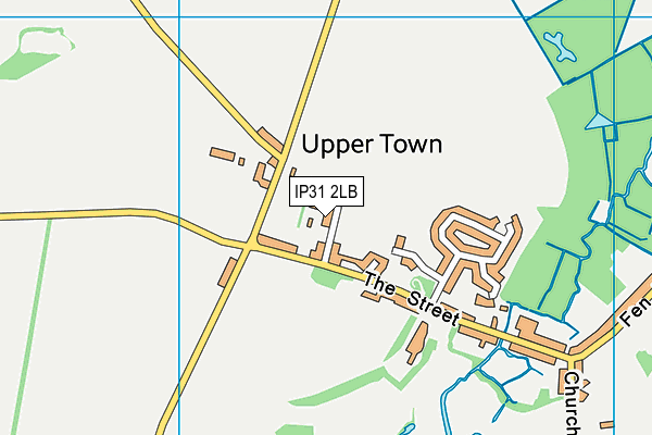 Pakenham Playing Field map (IP31 2LB) - OS VectorMap District (Ordnance Survey)