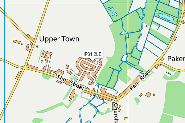 IP31 2LE map - OS VectorMap District (Ordnance Survey)