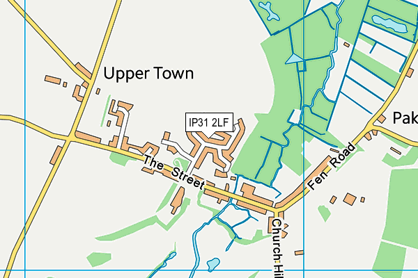 IP31 2LF map - OS VectorMap District (Ordnance Survey)