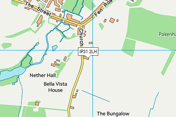 IP31 2LH map - OS VectorMap District (Ordnance Survey)