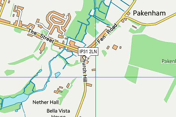 IP31 2LN map - OS VectorMap District (Ordnance Survey)