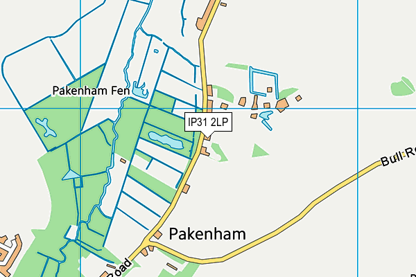 IP31 2LP map - OS VectorMap District (Ordnance Survey)