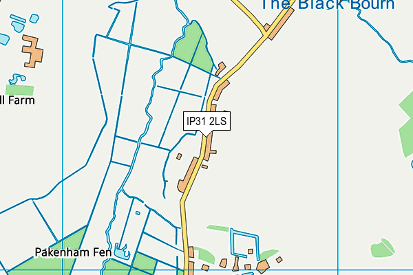 IP31 2LS map - OS VectorMap District (Ordnance Survey)
