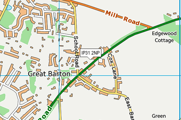 IP31 2NP map - OS VectorMap District (Ordnance Survey)