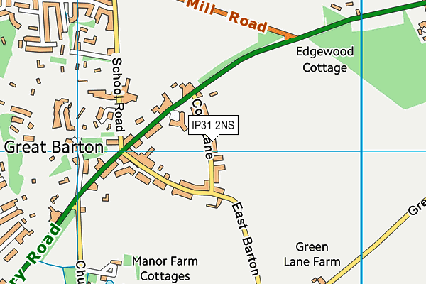 IP31 2NS map - OS VectorMap District (Ordnance Survey)