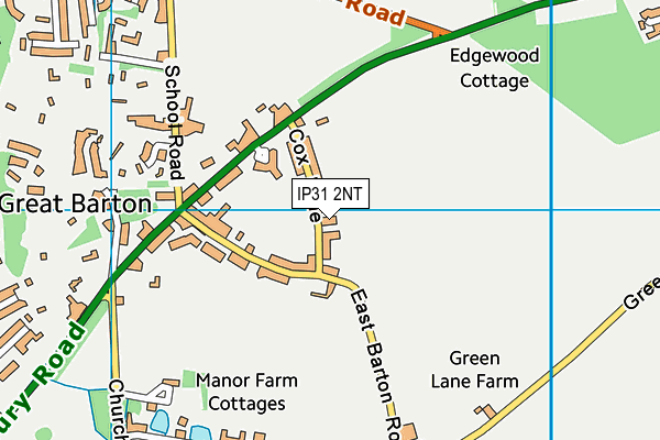 IP31 2NT map - OS VectorMap District (Ordnance Survey)