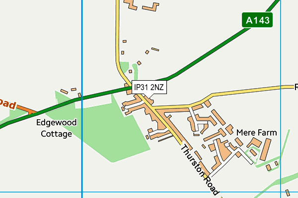 IP31 2NZ map - OS VectorMap District (Ordnance Survey)