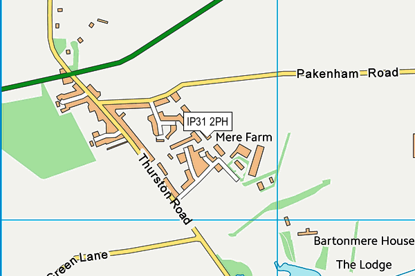 IP31 2PH map - OS VectorMap District (Ordnance Survey)