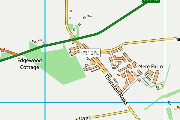 IP31 2PL map - OS VectorMap District (Ordnance Survey)
