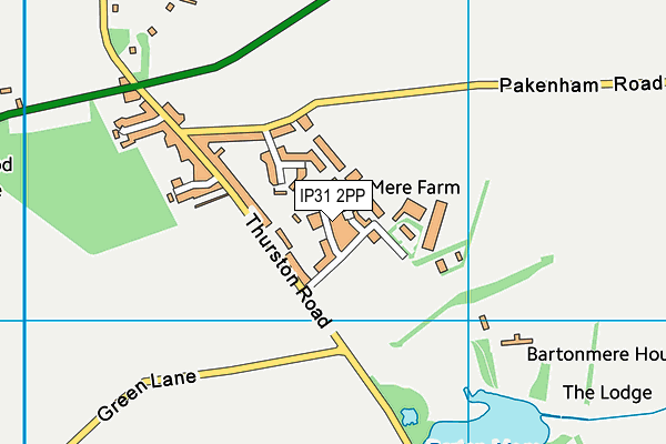 IP31 2PP map - OS VectorMap District (Ordnance Survey)