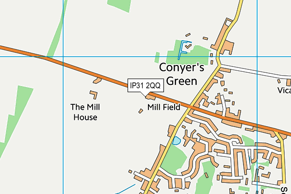 IP31 2QQ map - OS VectorMap District (Ordnance Survey)