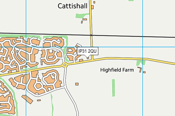 IP31 2QU map - OS VectorMap District (Ordnance Survey)