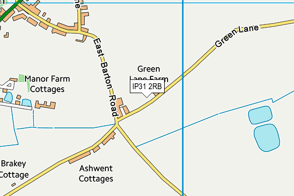 IP31 2RB map - OS VectorMap District (Ordnance Survey)