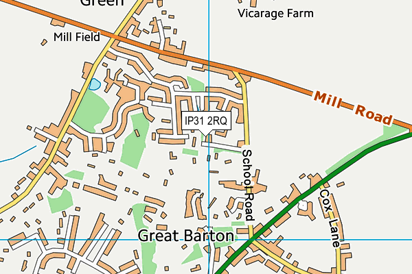IP31 2RQ map - OS VectorMap District (Ordnance Survey)