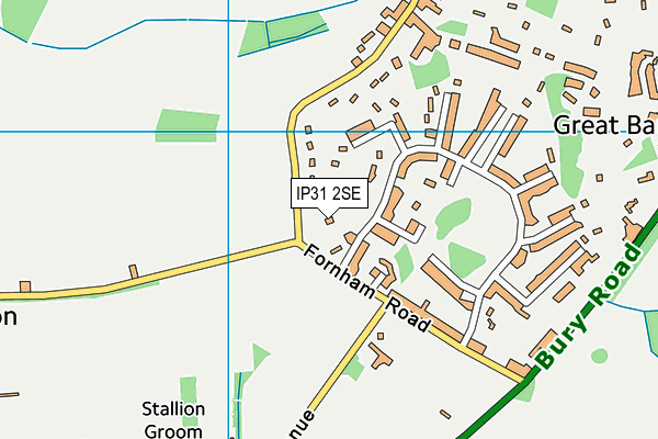 IP31 2SE map - OS VectorMap District (Ordnance Survey)