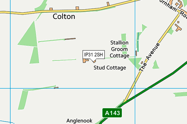 IP31 2SH map - OS VectorMap District (Ordnance Survey)