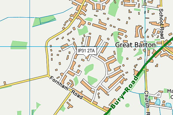 IP31 2TA map - OS VectorMap District (Ordnance Survey)