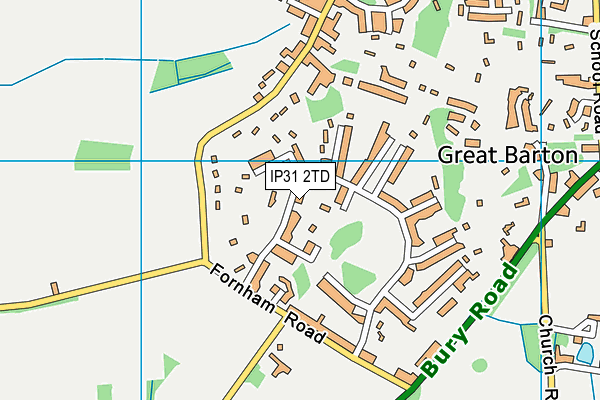 IP31 2TD map - OS VectorMap District (Ordnance Survey)