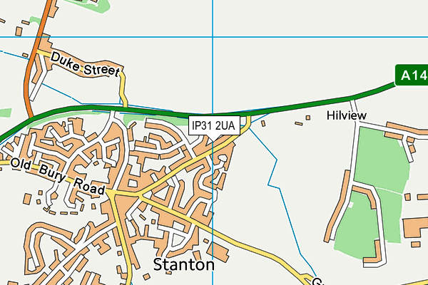 IP31 2UA map - OS VectorMap District (Ordnance Survey)