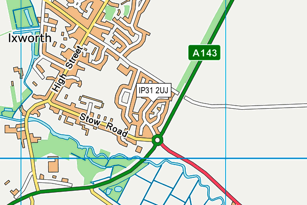 IP31 2UJ map - OS VectorMap District (Ordnance Survey)