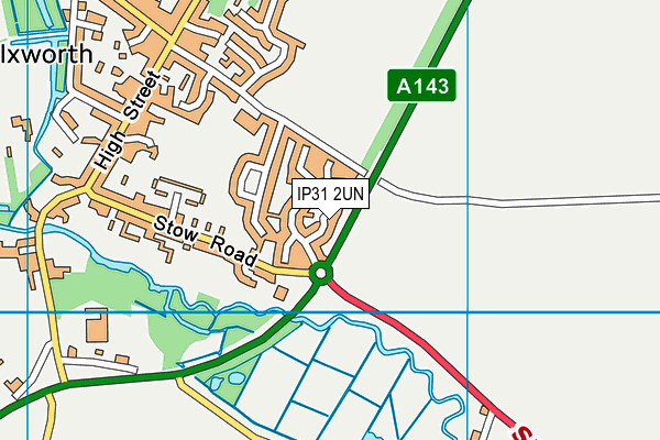 IP31 2UN map - OS VectorMap District (Ordnance Survey)