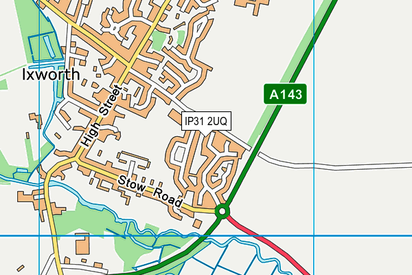 IP31 2UQ map - OS VectorMap District (Ordnance Survey)