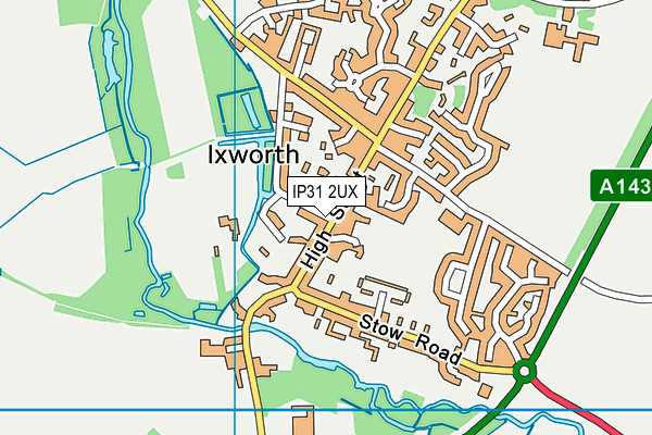 IP31 2UX map - OS VectorMap District (Ordnance Survey)