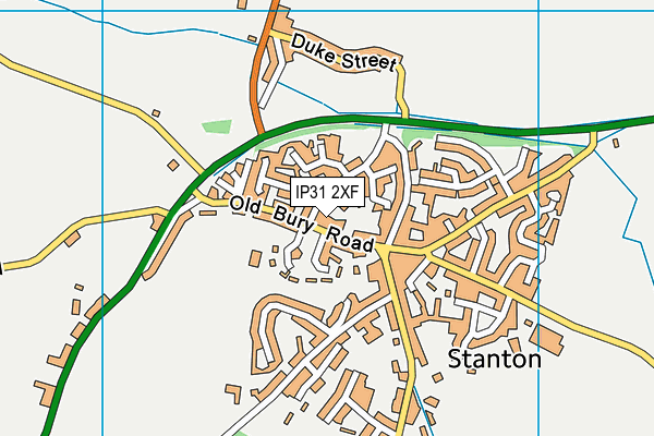 IP31 2XF map - OS VectorMap District (Ordnance Survey)