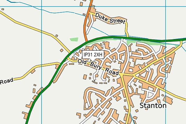 IP31 2XH map - OS VectorMap District (Ordnance Survey)
