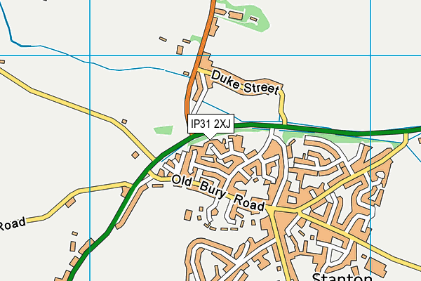 IP31 2XJ map - OS VectorMap District (Ordnance Survey)