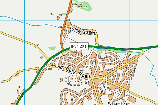 IP31 2XT map - OS VectorMap District (Ordnance Survey)