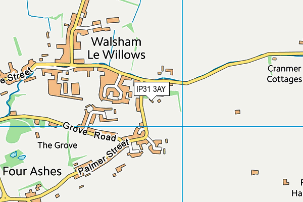 IP31 3AY map - OS VectorMap District (Ordnance Survey)