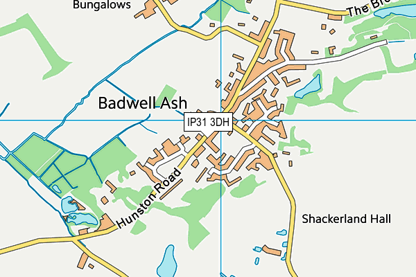 IP31 3DH map - OS VectorMap District (Ordnance Survey)