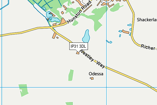 IP31 3DL map - OS VectorMap District (Ordnance Survey)