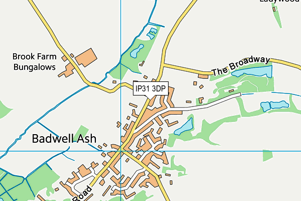 IP31 3DP map - OS VectorMap District (Ordnance Survey)